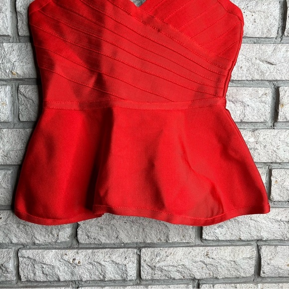 Bebe Bandage Peplum Top - Picture 3 of 5